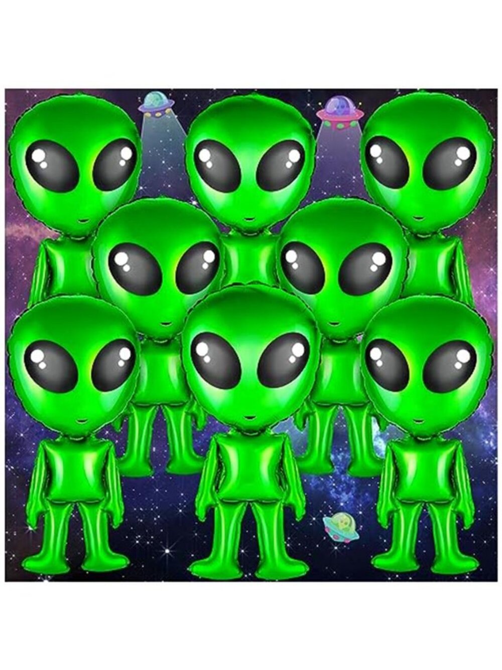 8 pcs 32 in Green Alien Balloons Inflatable